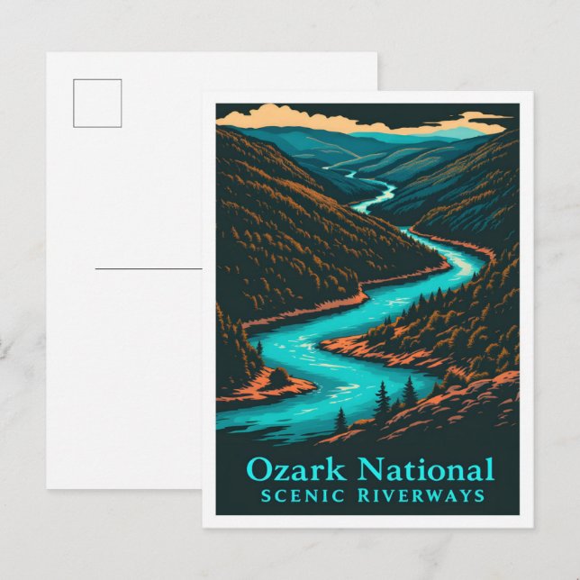 Ozark National Landschaftlich Riverways Travel Postkarte (Vorne/Hinten)