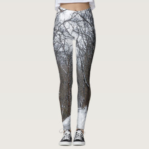 Ozark Snow Covered Road Painterly Leggings