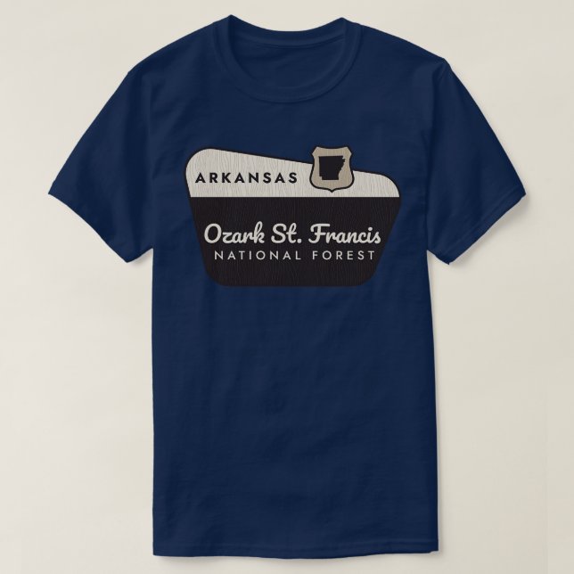 Ozark St Francis National Forest Arkansas Willkomm T-Shirt (Design vorne)