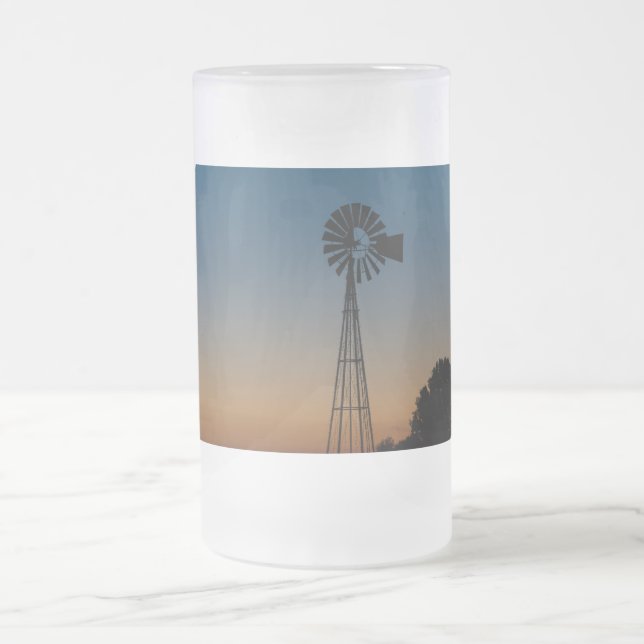 Ozark Windmill Sunset Mattierte Tasse (Mittel)