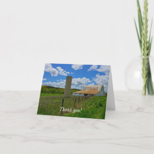 Ozarks alter Stall und Silo Vielen Dank Dankeskarte