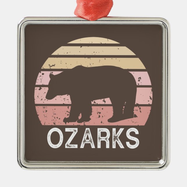 Ozarks Bear Ornament Aus Metall (Vorne)