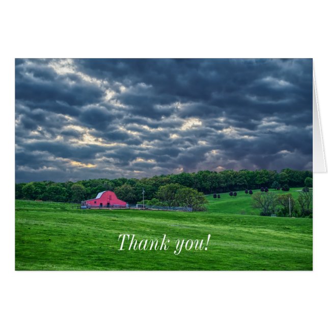 Ozarks Cloudy Farm Sunset (Vorderseite (Horizontal))