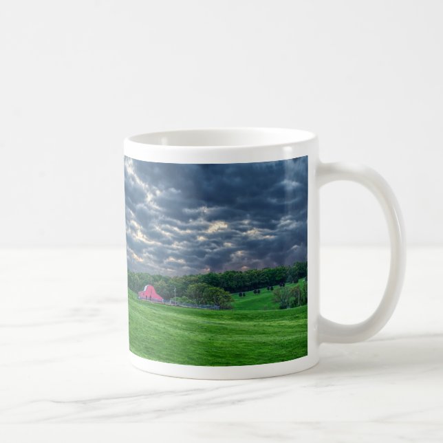 Ozarks Cloudy Farm Sunset Kaffeetasse (Rechts)