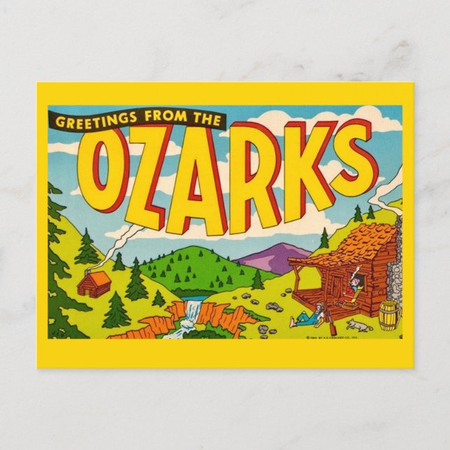 Ozarks-Grußkarte bunte Postkarte (Vorderseite)