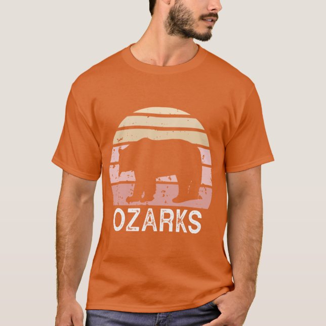 Ozarks Retro-Bär T-Shirt (Vorderseite)