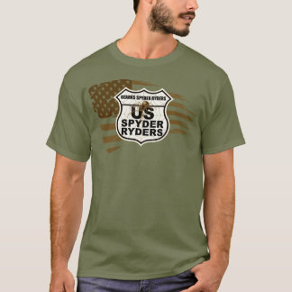 Ozarks Spyder Ryders Chapter - Tattered Flag sepia T-Shirt