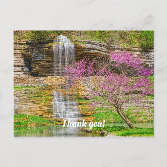 Ozarks Wasserfall Spring Bluff Postkarte (Vorderseite)