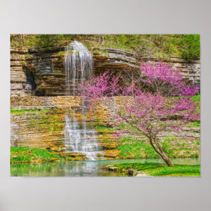 Ozarks Waterfall Spring Bluff Poster