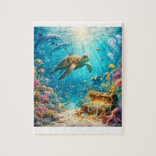 Ozean-Abenteuer – Farbige Unterwasserwelt-Puzzle