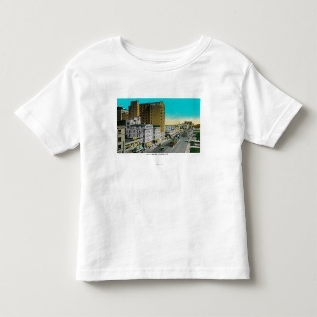 Ozean-Allee, die, Long Beach Ost schaut Kleinkind T-shirt (Vorderseite)