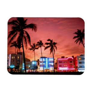 Ozean-Antriebs-Miami Beach-Skyline-Magnet Magnet