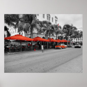 Ozean-Antriebs-Südstrand-MiamiOldtimers Poster