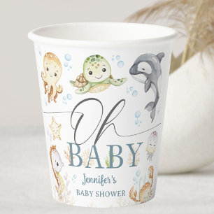 Ozean-Baby-Shower Geschlechtsneutral Pappbecher