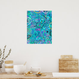 Ozean-Blasen: Maximalistische Kunst Poster