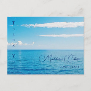 Ozean Blau Sommer Szene Danke  Postkarte