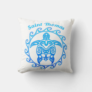 Ozean-Blau-Stammes- Schildkröte Heiliger Thomas Kissen