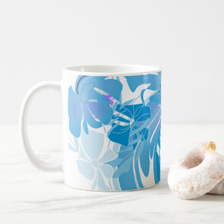 Ozean Blüte — Blaues Florales Abstractes Tasse
