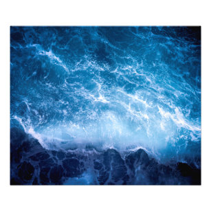Ozean - Dunkle blaue Waves Fotodruck