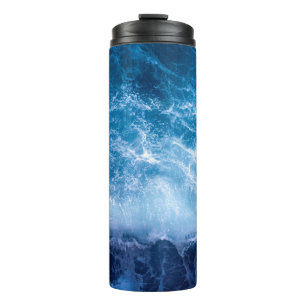 Ozean - Dunkle blaue Waves Thermosbecher