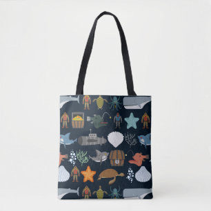 Ozean-Einwohner-Muster 1 Tasche