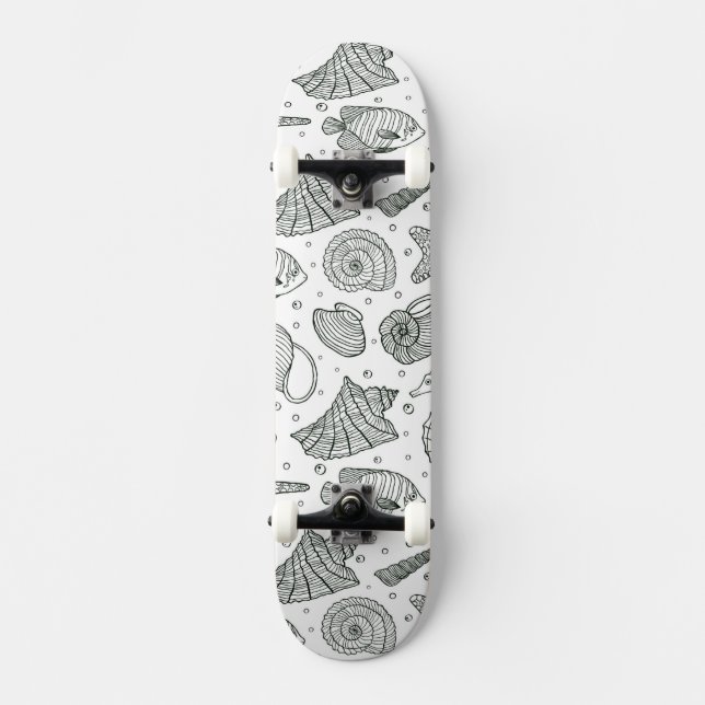 Ozean-Einwohner-Muster 3 Skateboard (Vorderseite)