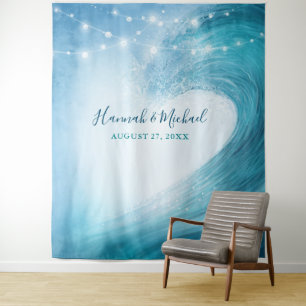 Ozean Elegante Strand Hochzeitskulisse Tapeten Wandteppich
