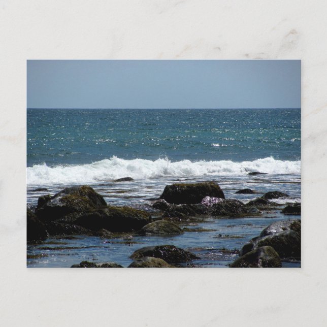 Ozean-Felsen auf Block-Insel Postkarte (Vorderseite)