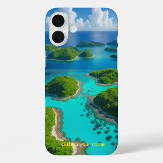 "Ozean-Flucht: Luftiges Inselparadies" iPhone 16 Plus Hülle