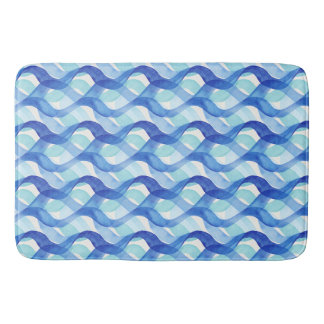 Ozean-Fluss-Wasserfarben-Wellenmuster Badematte