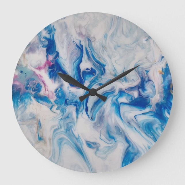 Ozean Flüstern Große Wanduhr (Vorderseite)