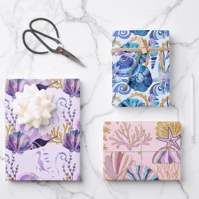 Ozean Geschenkpapier Set (Vorderseite)