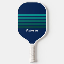 Ozean Gezeiten über Streifen mit Namen Pickleball Schläger