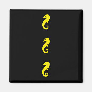Ozean Glow_Yellow Seepferd Magnet