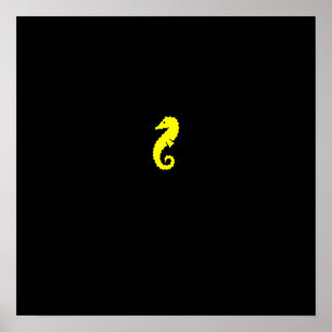 Ozean Glow_Yellow Seepferd Poster