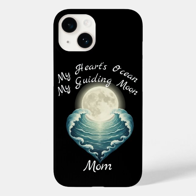 Ozean Herz Führender Mond Mama Case-Mate iPhone 14 Hülle (Rückseite)