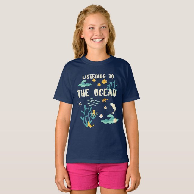 Ozean hören, Erde T-Shirt (Vorne ganz)