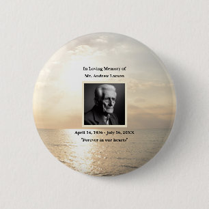 Ozean in Love Memory Beerdigung Gedächtniswahre Button