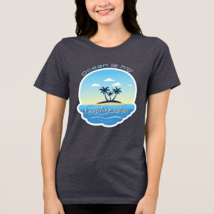Ozean ist meine Lieblingsfarbe Strand-Shirt Tri-Blend Shirt