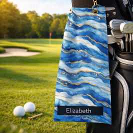 Ozean-Juwel-Achat personalisiert Golfhandtuch