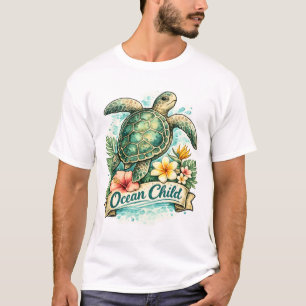 Ozean-Kind Vintage Meeresschildkröte T-Shirt
