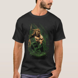 Ozean-König Dreizack-Krieger Dynamische Comic-Kuns T-Shirt