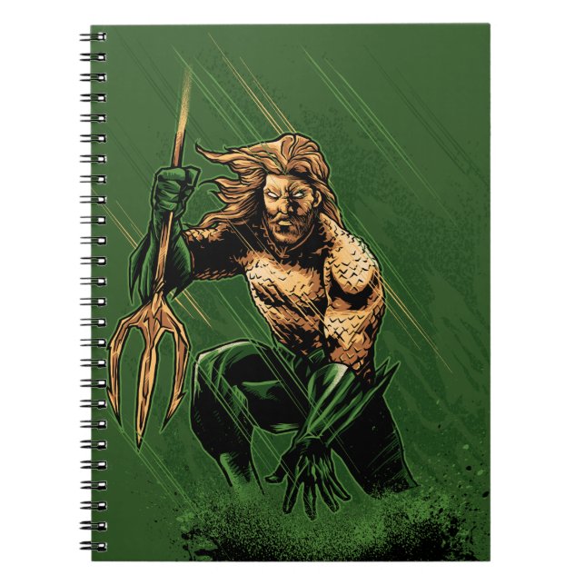 Ozean-König Trident Krieger Dynamische Comic-Kunst Notizblock (Vorderseite)