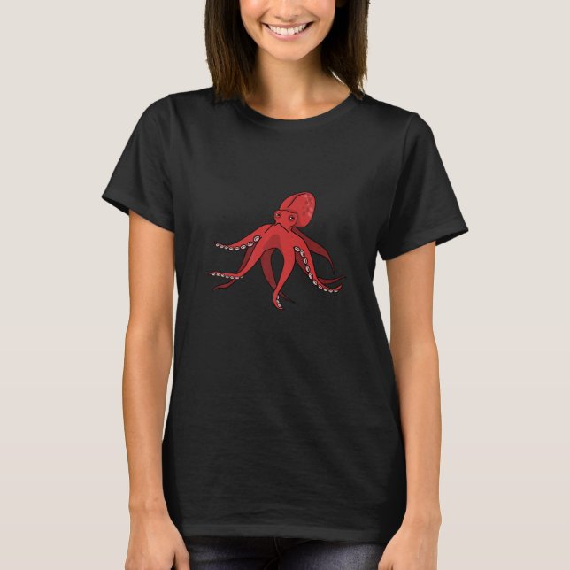 Ozean Krake 1 T-Shirt (Vorderseite)