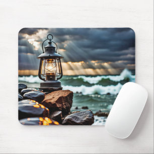 Ozean Lantern im Sturm Mousepad