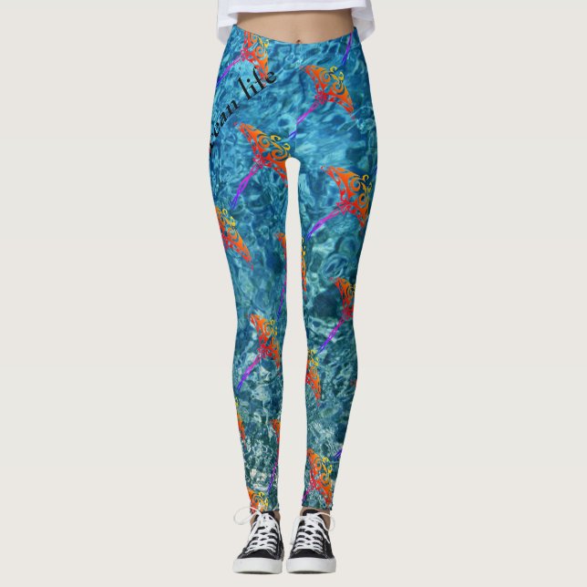 OZEAN-LEBEN Stingray Leggings (Vorderseite)
