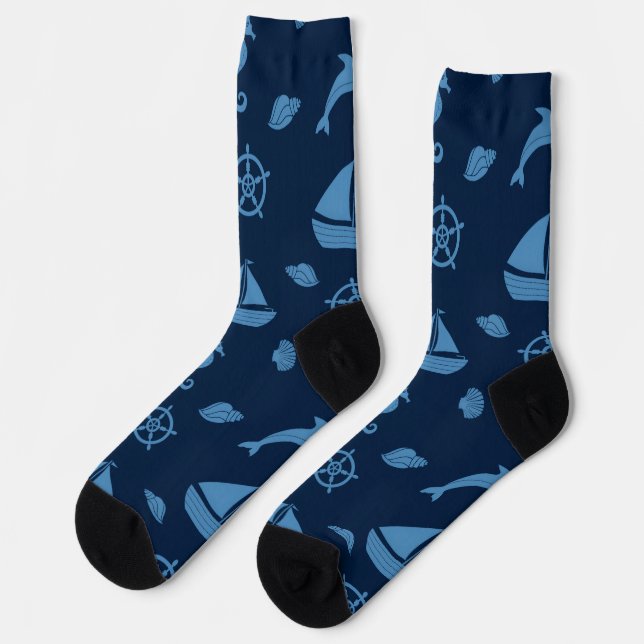 Ozean-Lebens-Socken Socken (Linkes Detail)