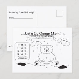 Ozean-Mathe-Färbpostkarte Postkarte