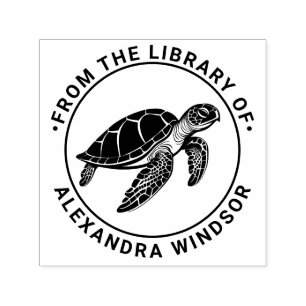 Ozean-Meeres-Schildkröte #4 Bibliotheksbuchname Permastempel
