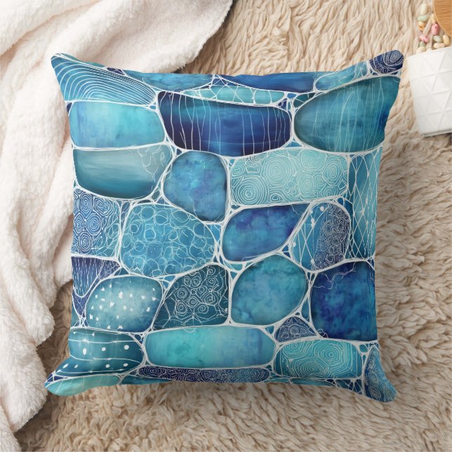Ozean-Meeresglas  Kissen (Decke)